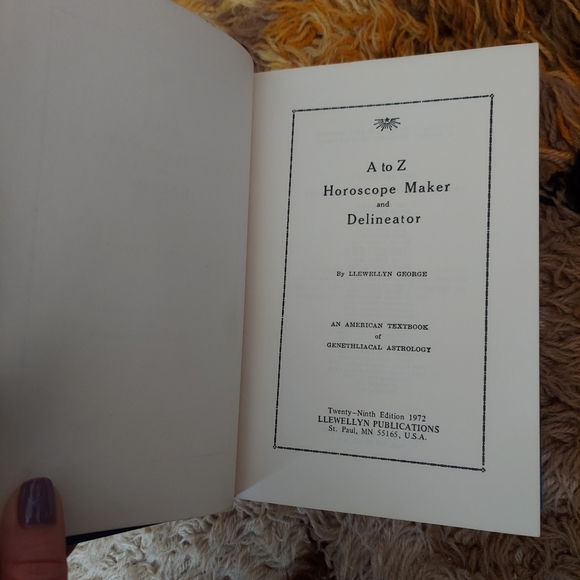 Rare 1972 A-Z Horoscope Maker and Delineator Book - Astrology Boho Occult 70s - Picture 4 of 10